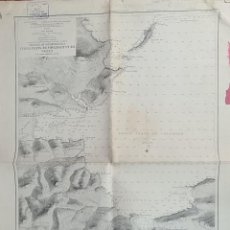 Mapas contemporáneos: MAPA COSTERO. ENSENADA DE SANTA PONZA. ISLAS BALEARES. 1892.