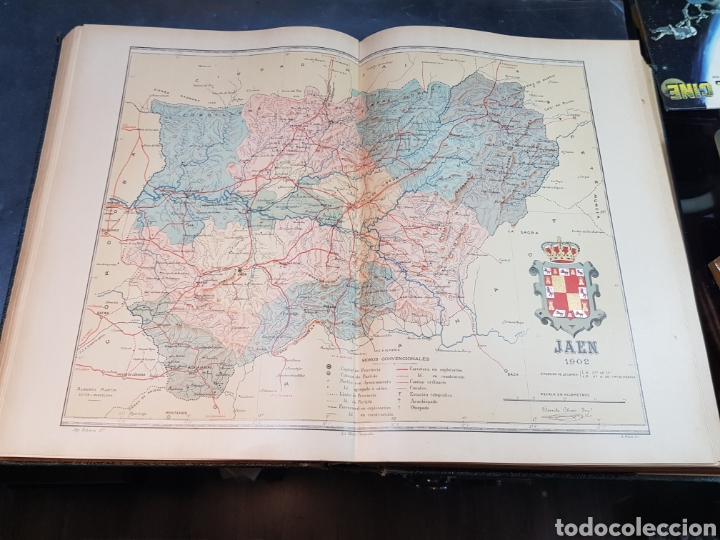 Mapas contempor&aacute;neos: Antiguo plano Ja&eacute;n 1902 medidas 37 x 51
