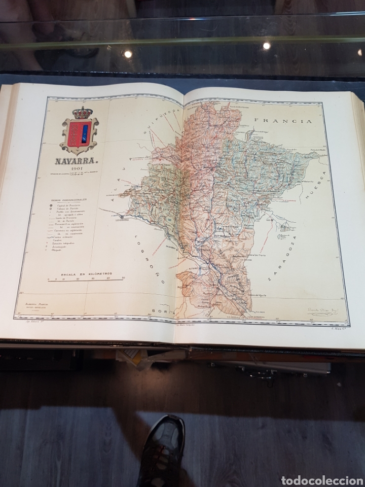 Mapas contempor&aacute;neos: Antiguo plano Navarra 1901 medidas 37 * 51