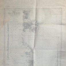 Mapas contemporáneos: MAPA COSTERO. CABO DE TOSSA HASTA EL CABO DE CERVERA. MAR MEDITERRANEO. 1893.