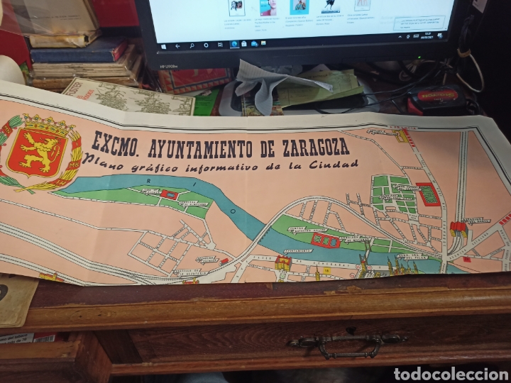 Mapas contempor&aacute;neos: PLANO GR&Aacute;FICO INFORMATIVO DE LA CIUDAD. AYUNTAMIENTO DE ZARAGOZA. J. G. CANT&Iacute;N. A&Ntilde;OS 70