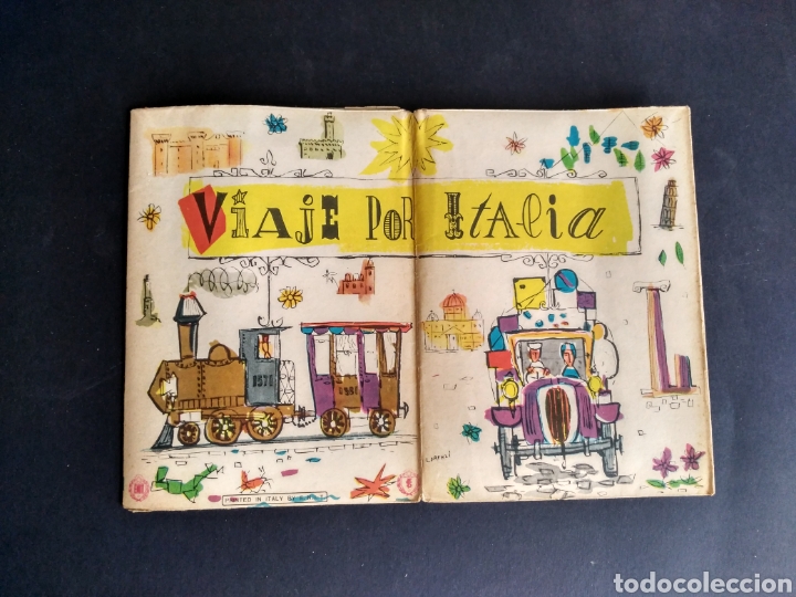 Zeitgen&ouml;ssische Karten: MAPA VIAJE POR ITALIA. EN COCHE Y EN FERROCARRIL