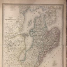 Mapas contemporáneos: MAPA DE DINAMARCA, DANEMARCA, DE LA SUEDE ET LA NORVEGE. SUECIA Y NORUEGA PL. 17 DUFOUR 1863