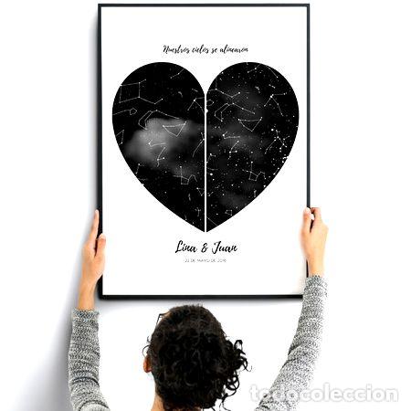 Zeitgen&ouml;ssische Karten: mapa de amor y estrellas dos mapas estelares regalo de aniversario
