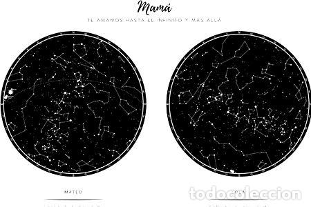 Zeitgen&ouml;ssische Karten: dia de la madre mapa de estrellas personalizado 2 hijos