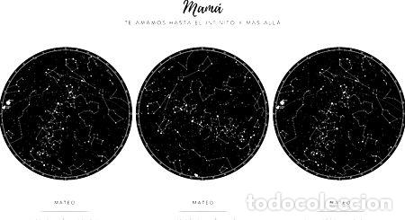 Zeitgen&ouml;ssische Karten: dia de la madre mapa de estrellas personalizado 3 hijos