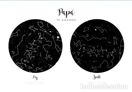 Zeitgen&ouml;ssische Karten: mapa de estrellas dia del padre personalizado 2 hijosas