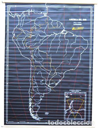 Zeitgen&ouml;ssische Karten: mapa mural america del sur pizarra negro para tiza
