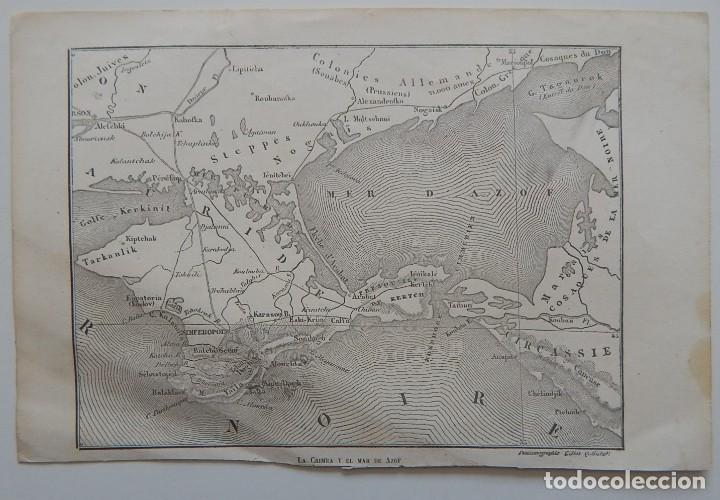 Mapas contempor&aacute;neos: Antiguo mapa / La Crimea y el Mar de Azof. - Foto 1