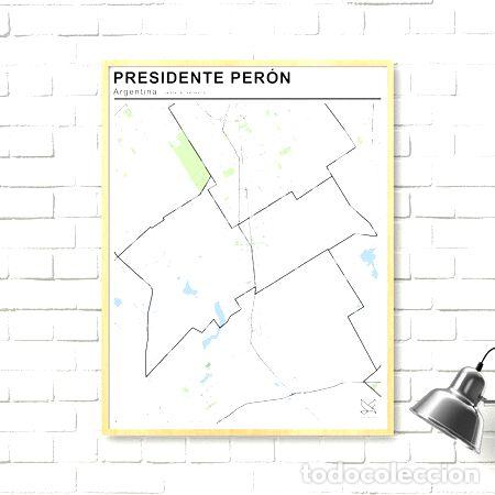 Mapas contempor&aacute;neos: mapa partido de presidente peron 80cmx61cm - Foto 1