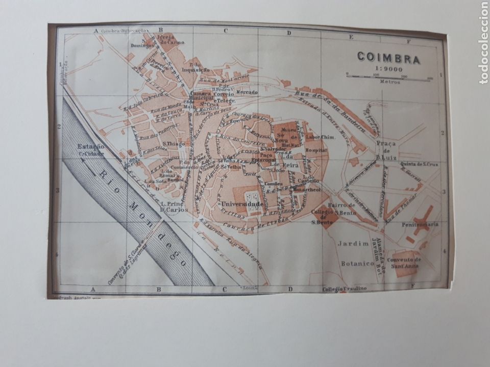 Mapas contempor&aacute;neos: Mapa/plano 1908 Coimbra Portugal - Foto 1