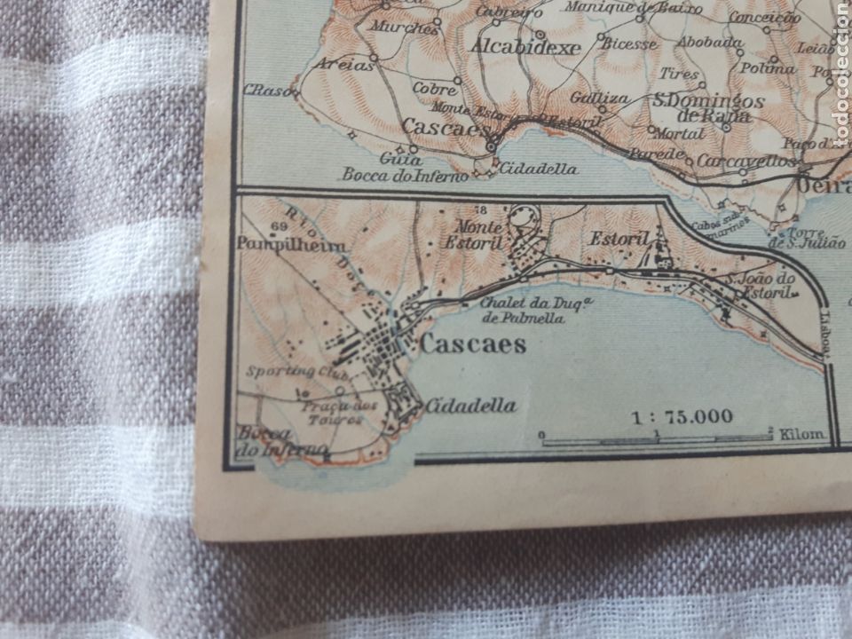 Mapas contempor&aacute;neos: Plano mapa de Lisboa 1908 Portugal - Foto 2