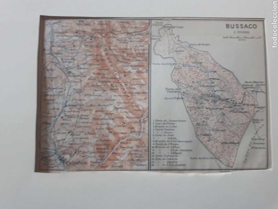 Mapas contempor&aacute;neos: Mapa plano 1908 Bussaco Portugal - Foto 1