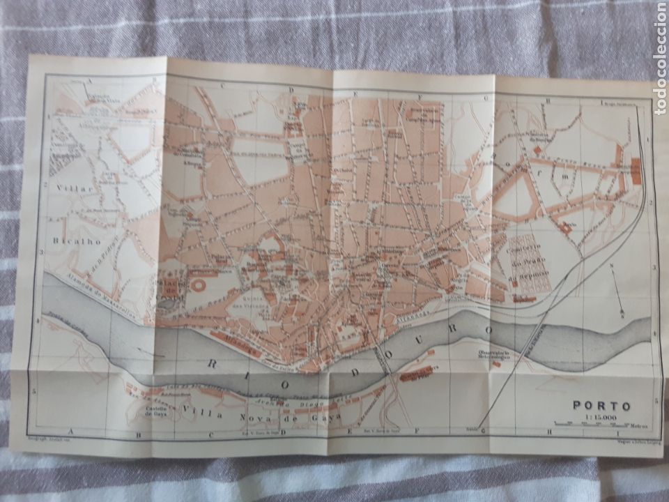 Mappe contemporanee: Oporto Plano/mapa 1908 Porto y alrededores Portugal
