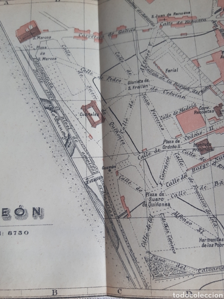Mapas contempor&aacute;neos: Le&oacute;n mapa/plano 1914 edicion espa&ntilde;ola - Foto 2
