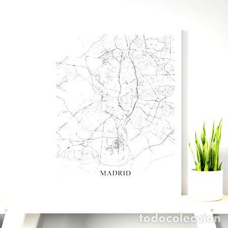 Mapas contempor&acirc;neos: mapa ciudad de madrid 80cmx61cm