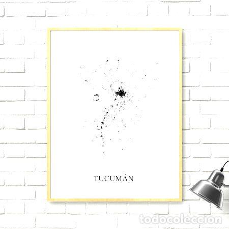 Mapas contempor&acirc;neos: mapa provincia de tucuman blanco y negro 80cmx61cm