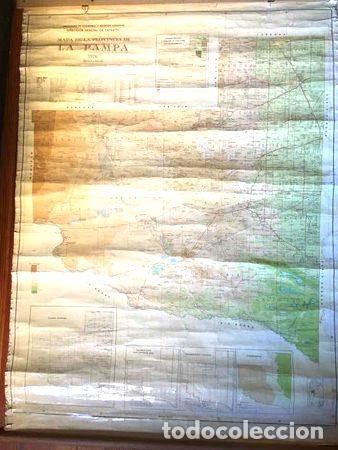 Mapas contempor&acirc;neos: mapa vintage agrario entelado pcia la pampa