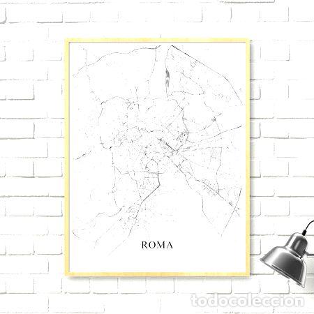 Mapas contempor&acirc;neos: mapa ciudad de roma 80cmx61cm