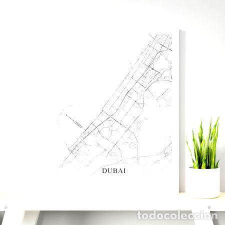 Contemporary maps: mapa dubai 80cmx61cm