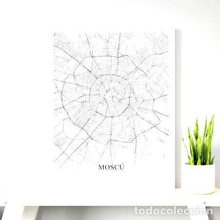 Mapas contempor&aacute;neos: mapa ciudad de moscu 80cmx61cm - Foto 1