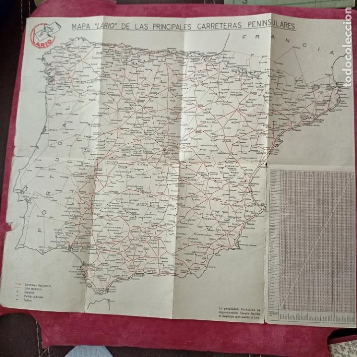 Contemporary maps: Antiguo mapa lario de las principales carreteras ten&eacute;is solares