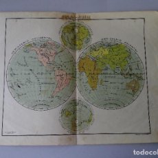 Mapas contemporáneos: MAPAMUNDI. EDITORIAL MARTÍN. CARTULINA FINA, 36 X 27 CM. ESTADO: LEVES FISURAS, MANCHAS Y SOMBRAS DE. Lote 273446538