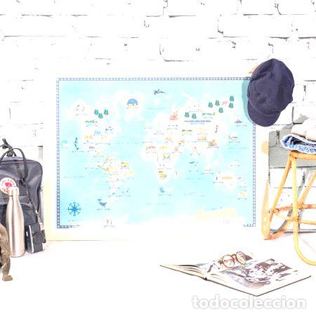 Mapas contempor&aacute;neos: mapamundi planisferio lamina aventuras por el mundo mapoteca