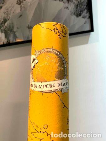 Mapas contempor&aacute;neos: scratch map gigante con argentina rayada - Foto 1