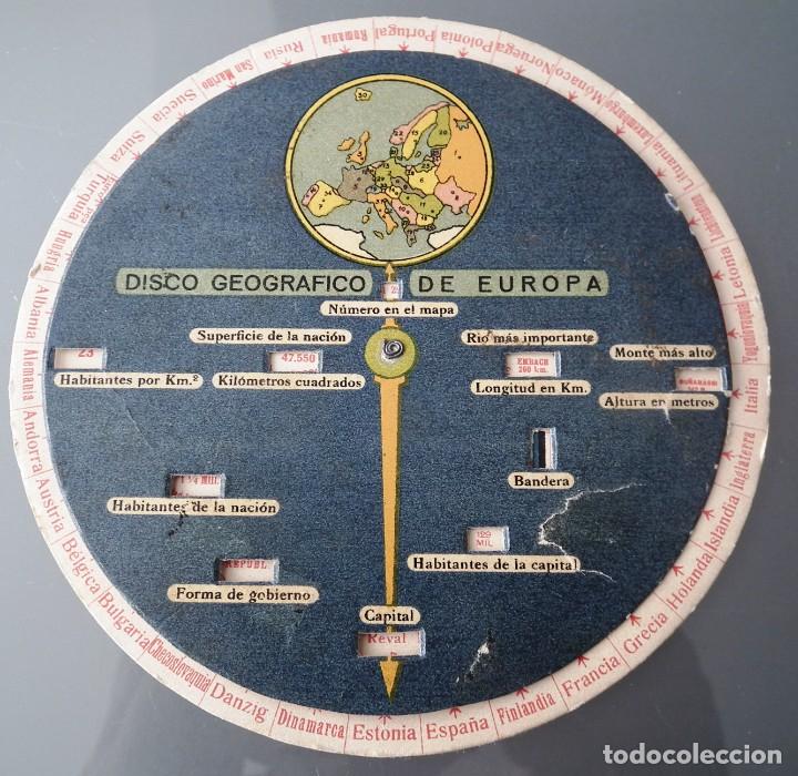 Mapas contempor&aacute;neos: DISCO GEOGR&Aacute;FICO DE EUROPA - PUBLICIDAD TORRES MU&Ntilde;OZ (MADRID)