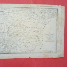 Mapas contemporáneos: CARTA GEOGRAFICA DE LOS VIAJES DE DON QUIJOTE.-MAPA ORIGINAL.-GRABADO.-SIGLO XIX.. Lote 276383733