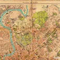 Mapas contemporáneos: PLANO DE ROMA - ”PIANTA DI ROMA” - ED. ENIT (OF. NACL. TUR. IT.) - FINALES XIX? - 336X396 DESPLEGADO. Lote 276612058