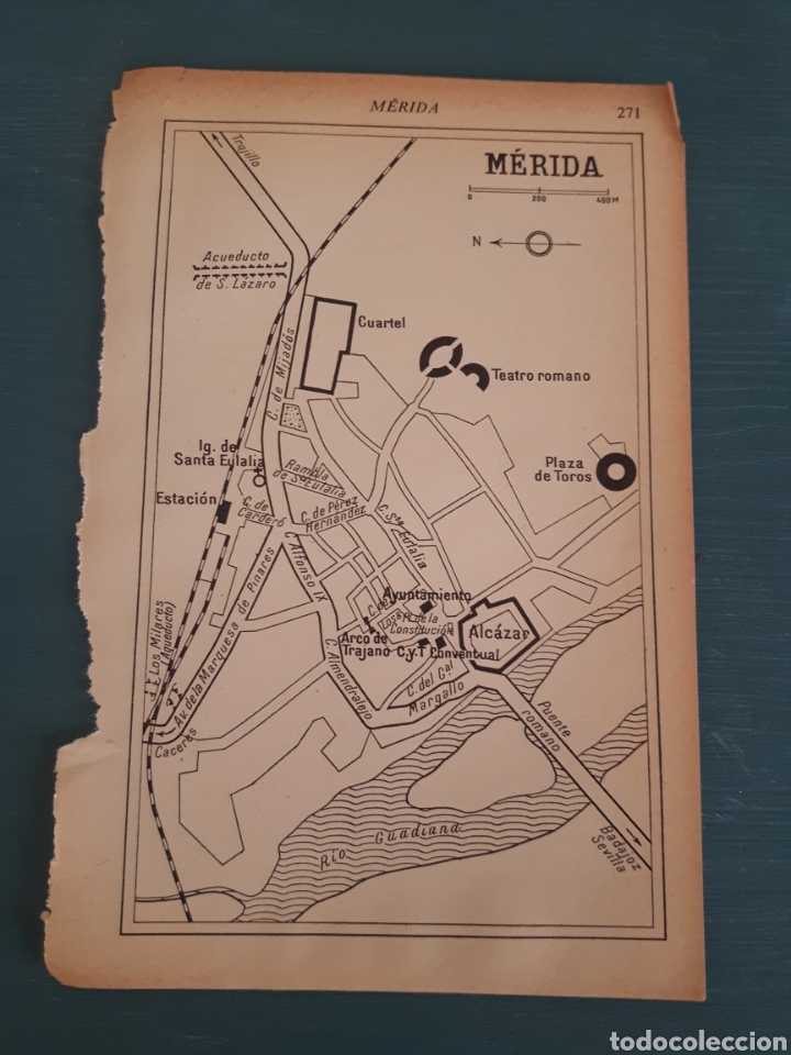 Mapas contempor&aacute;neos: Merida plano/mapa 1953 edicion inglesa - Foto 1