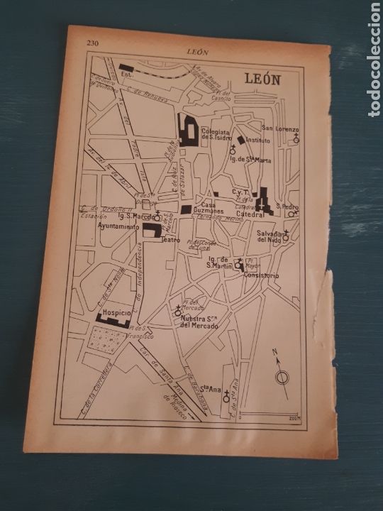 Mapas contempor&aacute;neos: Leon mapa/plano 1953 edicion inglesa - Foto 1