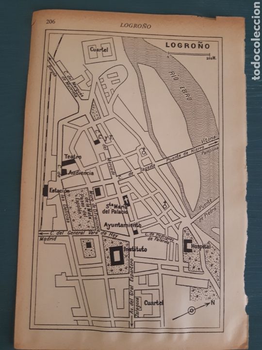 Mapas contempor&aacute;neos: Logro&ntilde;o mapa/plano 1953 edicion inglesa - Foto 1