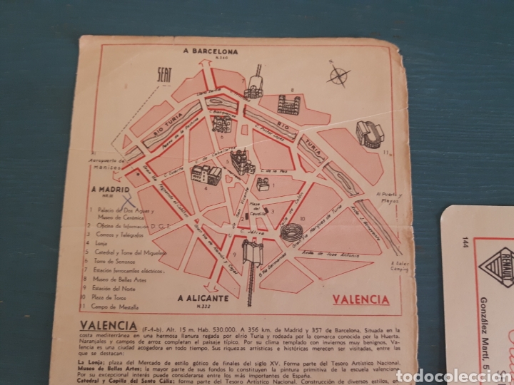Mapas contempor&aacute;neos: Valencia plano/mapa vintage - Foto 1