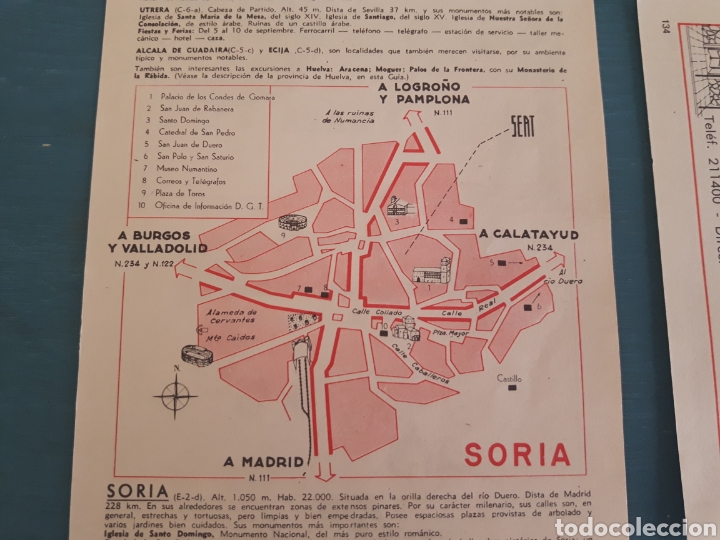 Mapas contempor&aacute;neos: Soria mapa/plano vintage - Foto 1
