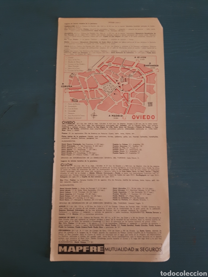 Mapas contempor&aacute;neos: Oviedo mapa/plano vintage - Foto 2