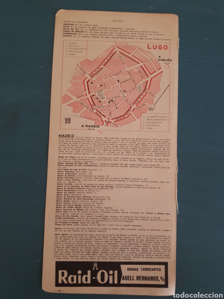 Mapas contempor&aacute;neos: Lugo mapa/plano vintage - Foto 1