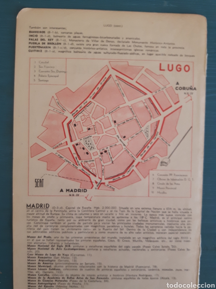 Mapas contempor&aacute;neos: Lugo mapa/plano vintage - Foto 2