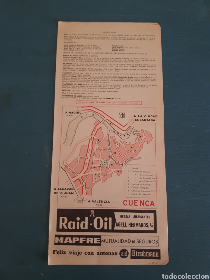 Mapas contempor&aacute;neos: Cuenca mapa/plano vintage - Foto 1