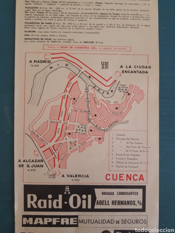 Mapas contempor&aacute;neos: Cuenca mapa/plano vintage - Foto 2