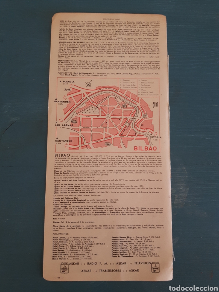 Mapas contempor&aacute;neos: Bilbao mapa/plano vintage - Foto 2