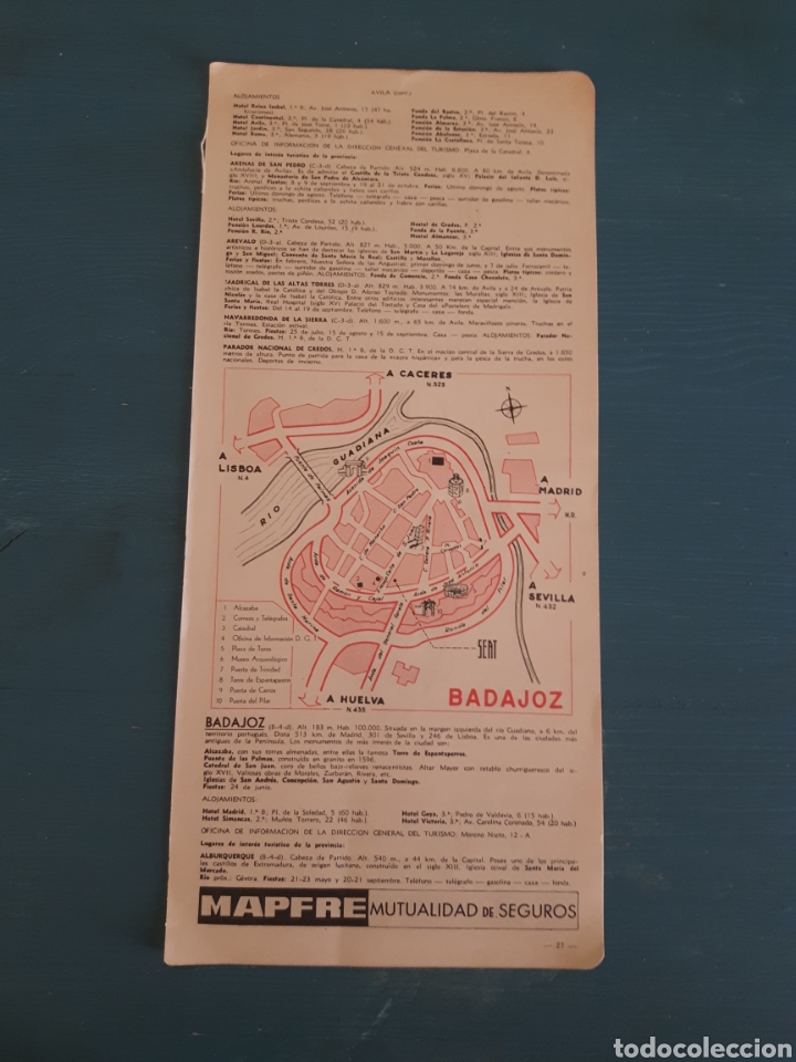 Mapas contempor&aacute;neos: Badajoz mapa/plano vintage - Foto 2