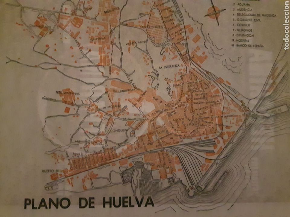Mapas contempor&aacute;neos: Raro mapa Plano de Huelva; de los 50s - Foto 2