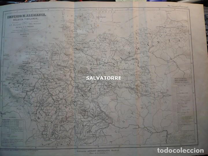 Mapas contempor&aacute;neos: MAPA ASTORT.MADRID.1875.IMPERIO ALEMAN. ALEMANIA.J.P.MORALES.OTTO NEUSSEL.ESCALA 1:3.700.000