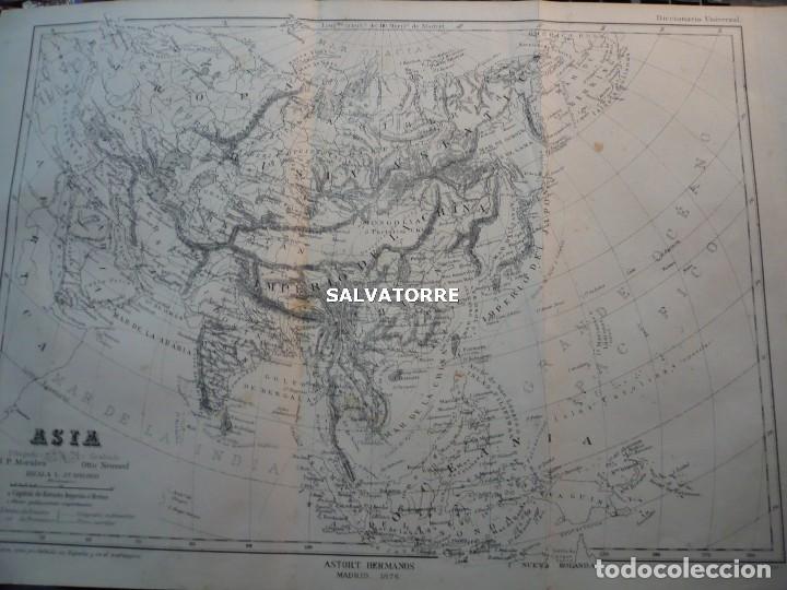 Mapas contempor&aacute;neos: MAPA ASTORT HERMANOS.1876.MADRID.ASIA. J.P.MORALES.OTTO NEUSSEL.IMPRENTA GINES RUIZ.