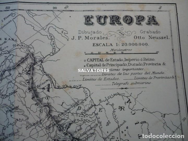 Mapas contempor&aacute;neos: MAPA EUROPA.ASTORT HERMANOS.MADRID.1876.J.P.MORALES.OTTO NEUSSEL.IMPRENTA GINES RUIZ