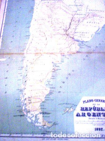 Mapas contempor&aacute;neos: mapa republica argentina 1892