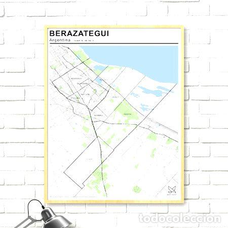 Mapas contempor&aacute;neos: mapa partido de berazategui 80cmx61cm